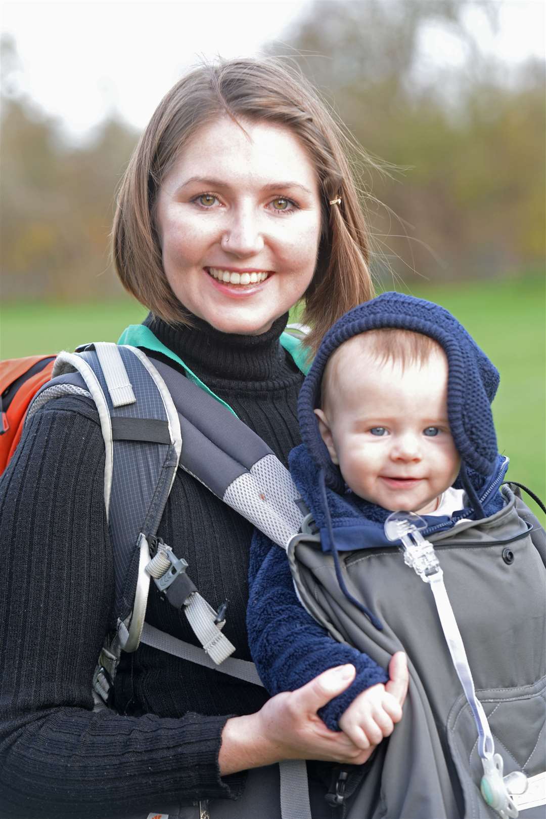 Castle Park, Bishop's Stortford.NCT support group having socially distanced Walk and push event.Organiser Ruth Bates and son Aidan. .Pic: Vikki Lince. (43160895)