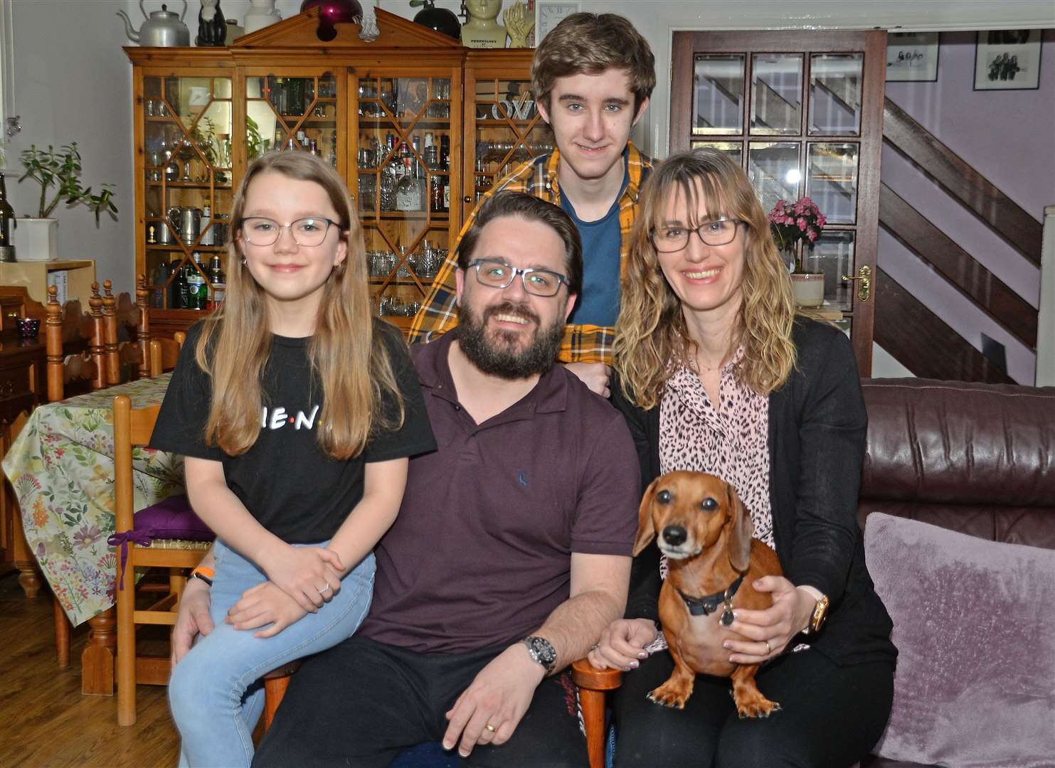 James and Nicole Gavin with their children Norah and Joe and Frank the dachshund. .Pic: Vikki Lince. (45400412)