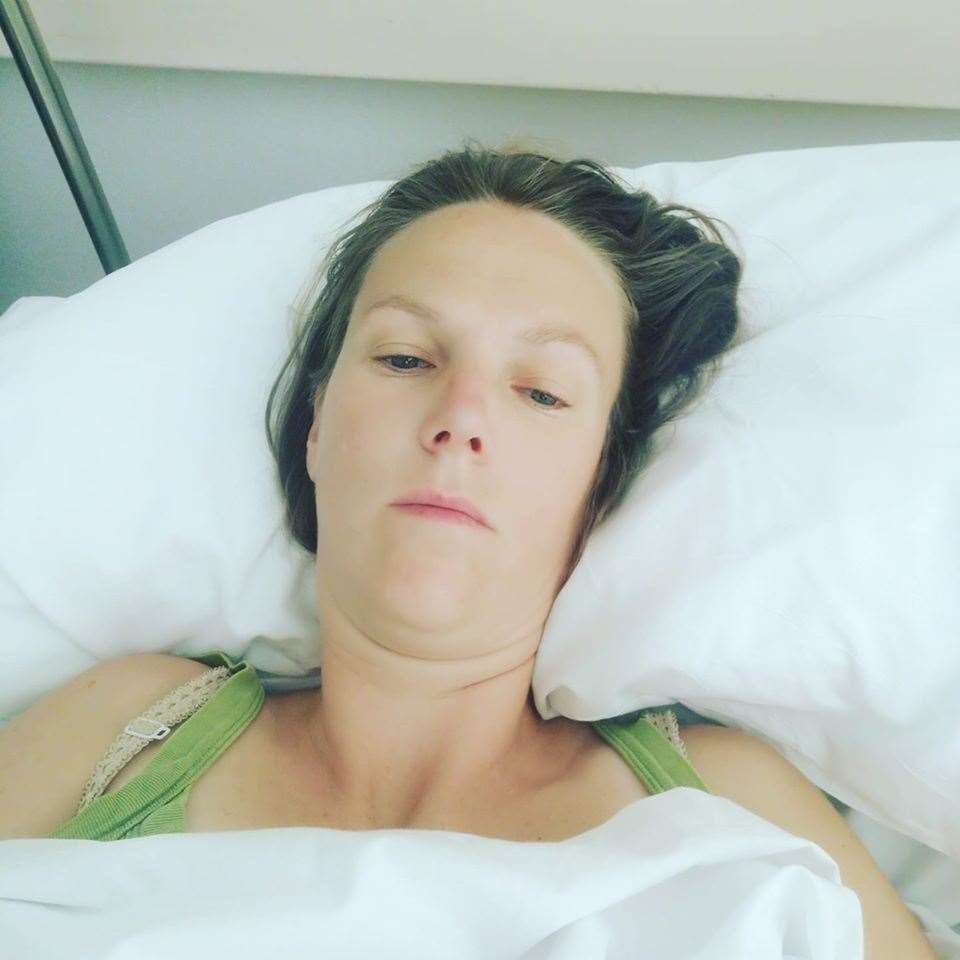 Beth Purvis in hospital (35688764)