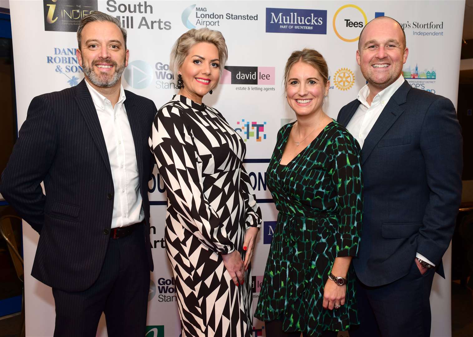 David Lee estate agents sponsored Child of Courage – David Kirby, left, and wife Laura and Lee O'Brien and wife Amy. Pic: Vikki Lince