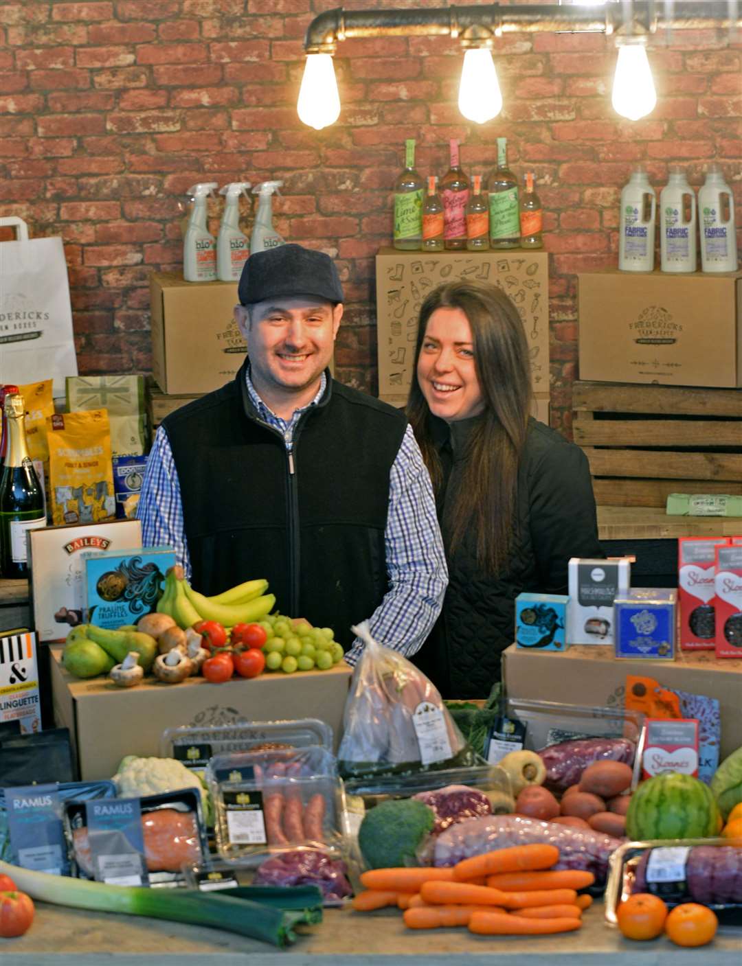 Frederick and Maria Hopkinson have launched Frederick's Farm Boxes from their base at the Peek Business Centre. Photograph: Vikki Lince