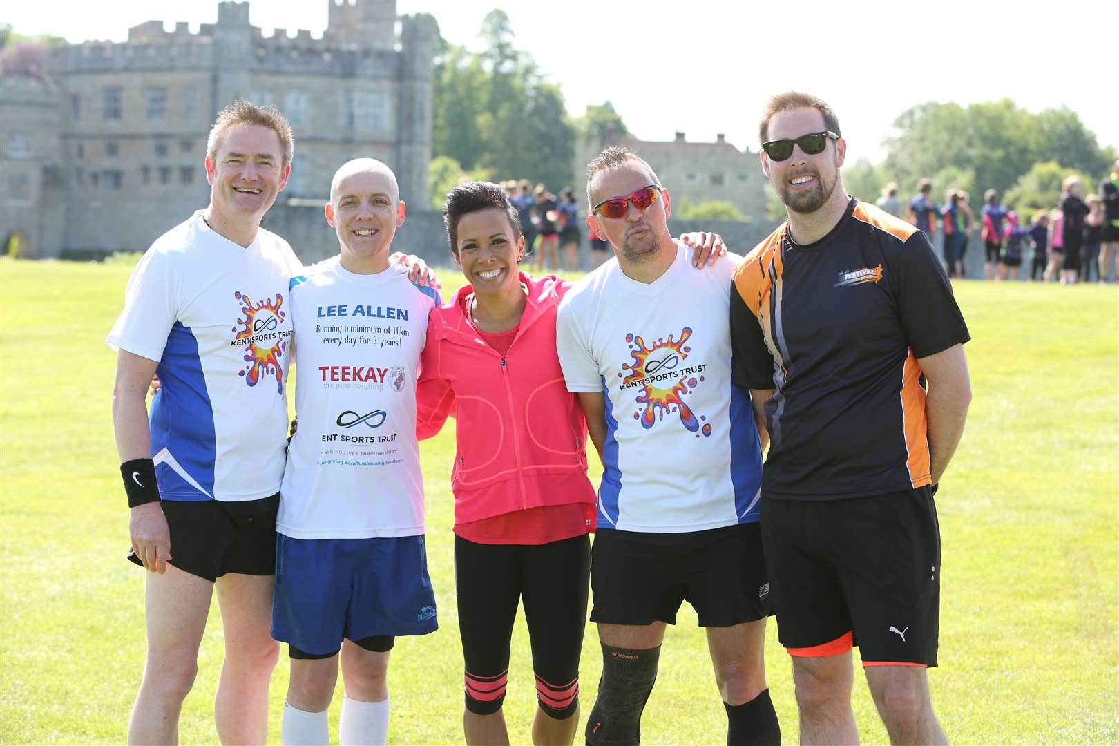 Ben Smith, far right, with double Olympic champion Dame Kelly Holmes at an event in Kent. Picture: Matthew Walker (27663856)